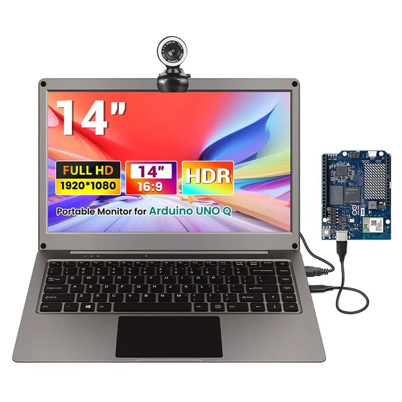 CrowView Note 14 дюймов для Arduino UNO Q с комплектом камеры