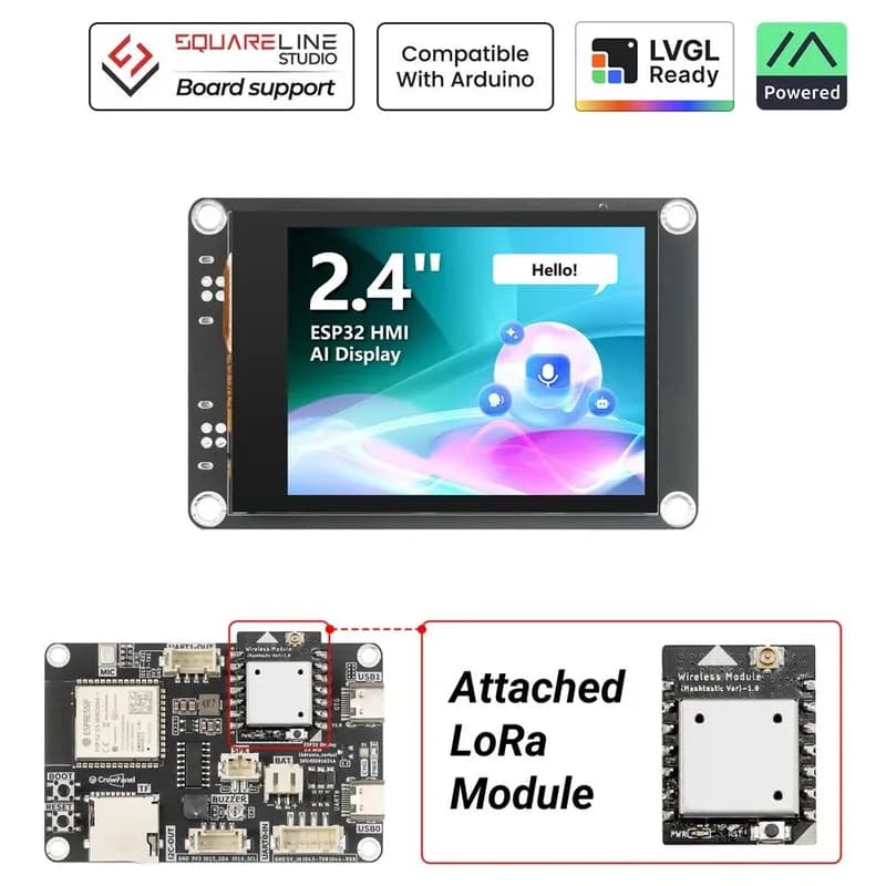 CrowPanel Advance 2,4-дюймовый AI-дисплей для Meshtastic-HMI ESP32 320x240 IPS-дисплей Искусственный интеллектуальный сенсорный экран