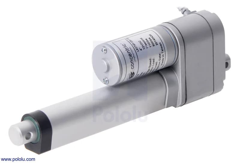 Glideforce LACT4P-12V-05 Легкий линейный привод с обратной связью: 15 кгс, ход 4 дюйма (используемый 3,9 дюйма), 1,7 дюйма/с, 12 В