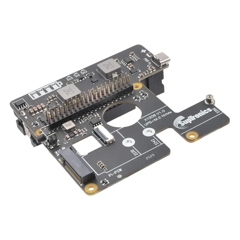 ИБП SupTronics X1208 + надстройка M.2 2280 NVMe для Raspberry Pi 5