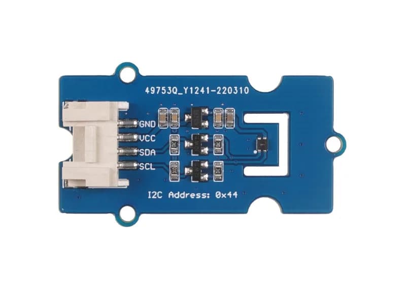 Grove - Датчик температуры и влажности (SHT41), I2C, ±1,8% / макс. ±2,5% относительной влажности и ±0,2°C температуры, идеально подходит для мониторинга климата в «умном доме».