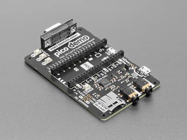 Демо-база Pimoroni Pico VGA — мультимедийная плата VGA RP2040