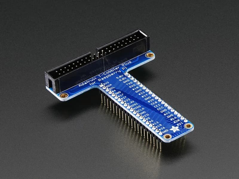 Собранный Pi T-Cobbler Plus — разводка GPIO — Pi A+, B+, Pi 2, Pi 3, Zero