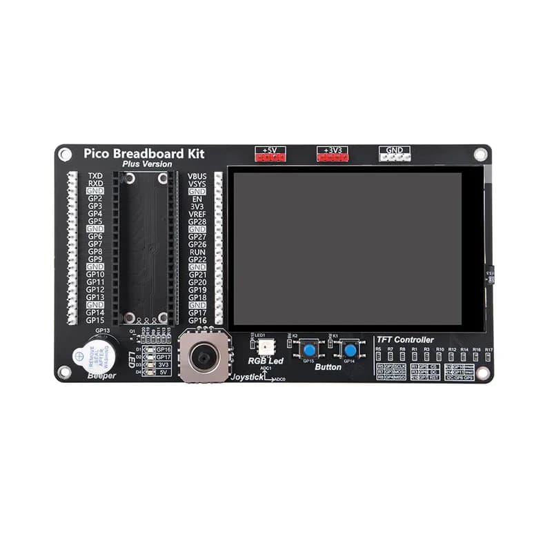 Комплект макетной платы Raspberry Pi Pico/Pico W с 3,5-дюймовым сенсорным экраном, светодиодным индикатором на плате