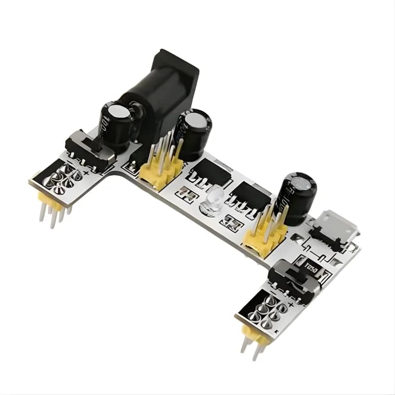 Модуль питания макетной платы – Micro USB и двухканальный постоянный ток 7–12 В