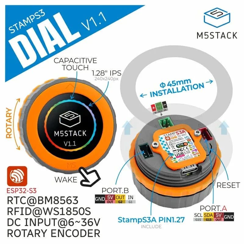M5Stack Dial ESP32-S3 v1.1