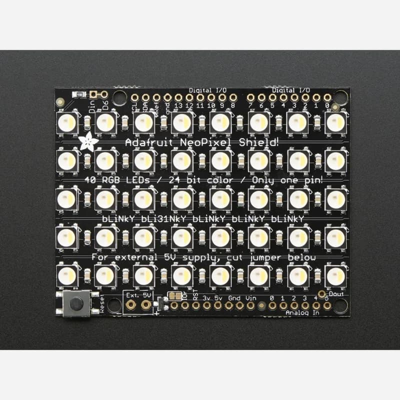 Adafruit NeoPixel Shield - 40 RGBW - Теплый белый - ~3000K