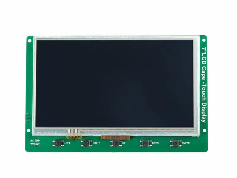 Зелёная накидка Seeed Studio BeagleBone® с 7-дюймовым ЖК-дисплеем и резистивным сенсорным экраном