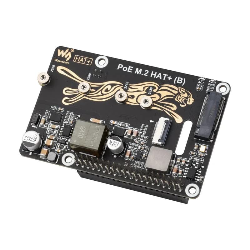 Твердотельный накопитель Waveshare Raspberry Pi 5 PoE/PCIe-M.2 HAT+