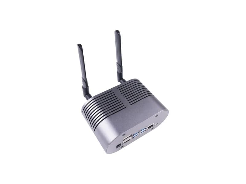Jetson SUB Mini PC-Silver с модулем Jetson Xavier NX, алюминиевым корпусом с радиатором, твердотельным накопителем на 128 ГБ, Wi-Fi, антеннами и предустановленной системой JetPack
