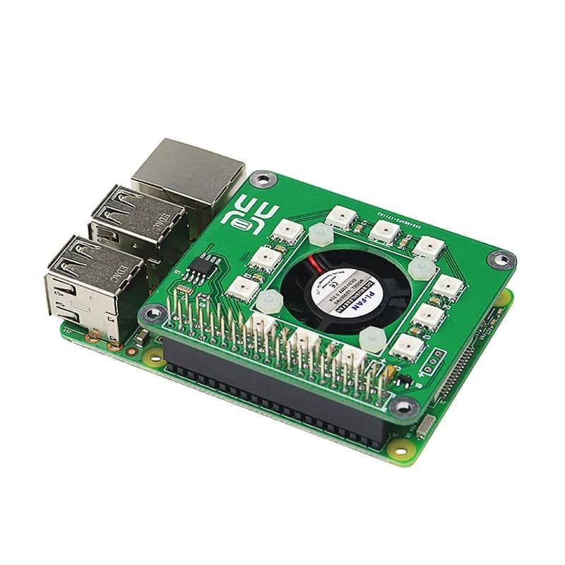 Raspberry Pi 3 Интеллектуальный вентилятор температуры/RGB LED/DS1302 Часы реального времени Hat Baord