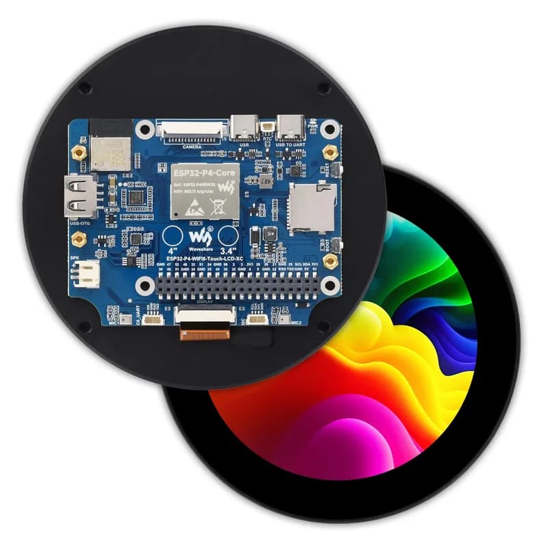 ESP32-P4 Плата разработки с круглым сенсорным дисплеем 3,4 дюйма (800x800)