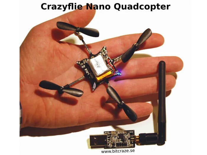 Комплект квадрокоптера Crazyflie Nano 10-DOF с Crazyradio (BC-CFK-02-B)