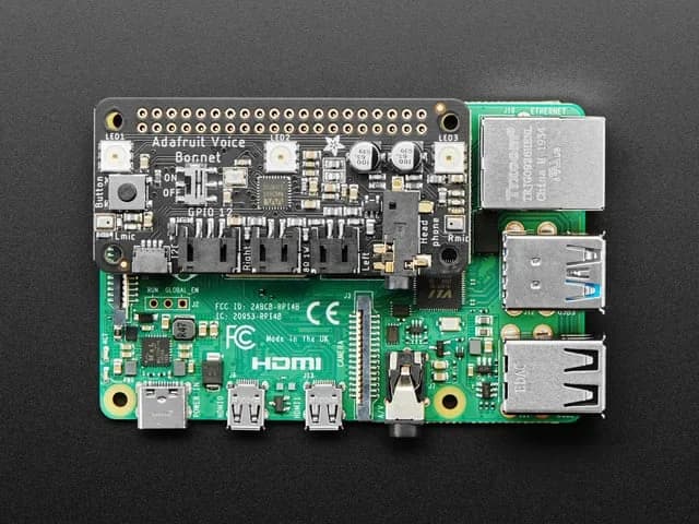 Голосовой чехол Adafruit для Raspberry Pi — два динамика + два микрофона