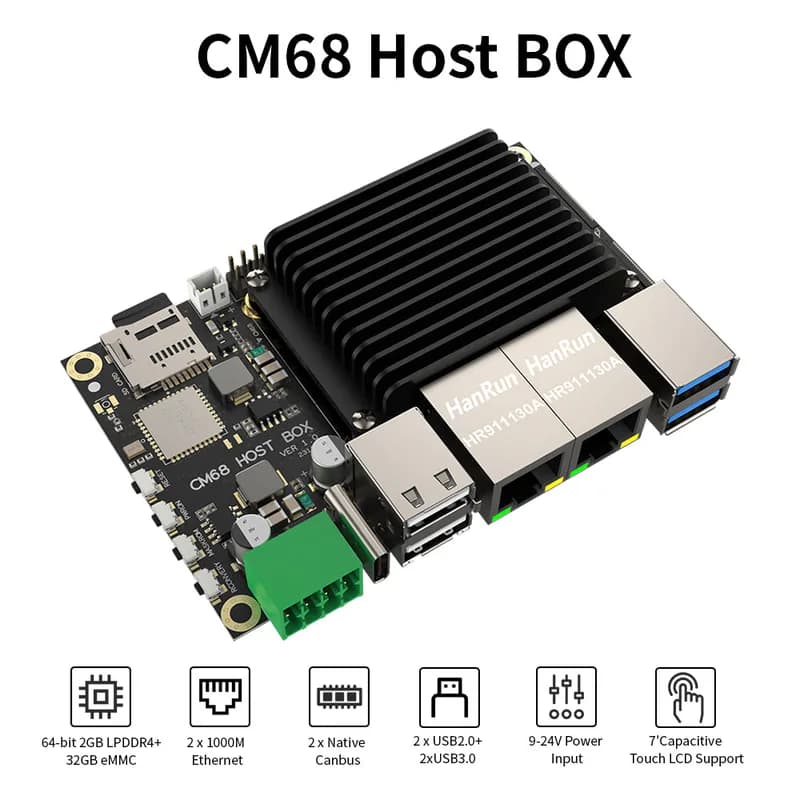 FYSETC CM68 Host BOX Board 9-24 В Входная мощность 5,8 ГБ/2,4 ГБ двухдиапазонный Wi-Fi Поддержка Debian 10 для 3D-принтера Klipper DIY