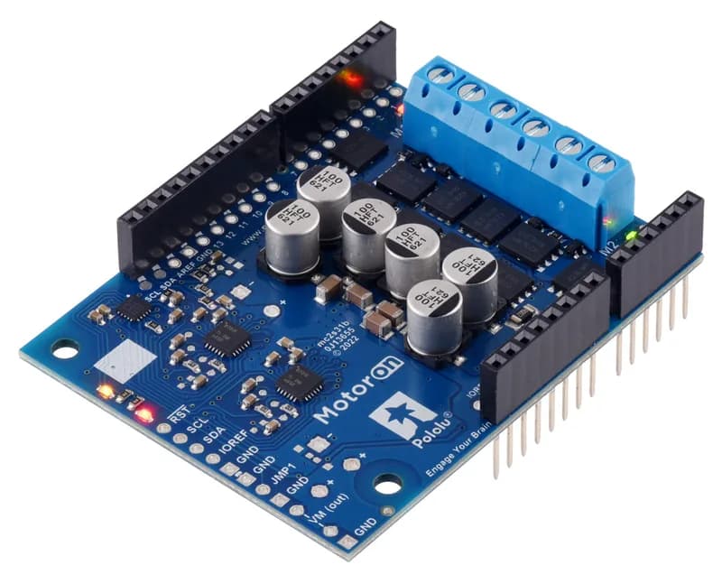 Motoron M2S24v16 Двойной экран контроллера двигателя высокой мощности для Arduino (припаянные разъемы)