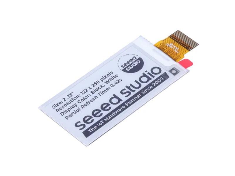 2,13-дюймовый монохромный дисплей eInk/ePaper с разрешением 122x250 пикселей, интерфейс SPI, поддержка XIAO/Arduino/STM32