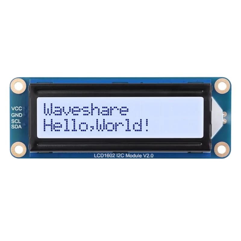 ЖК-модуль Waveshare Grey 16x2 I2C — 3,3 В/5 В с управлением подсветкой