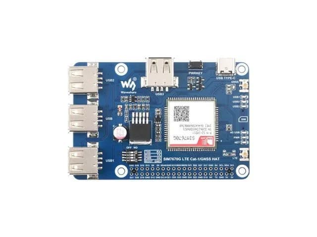 WVS GNSS RASPBE PI HAT SIM7670G