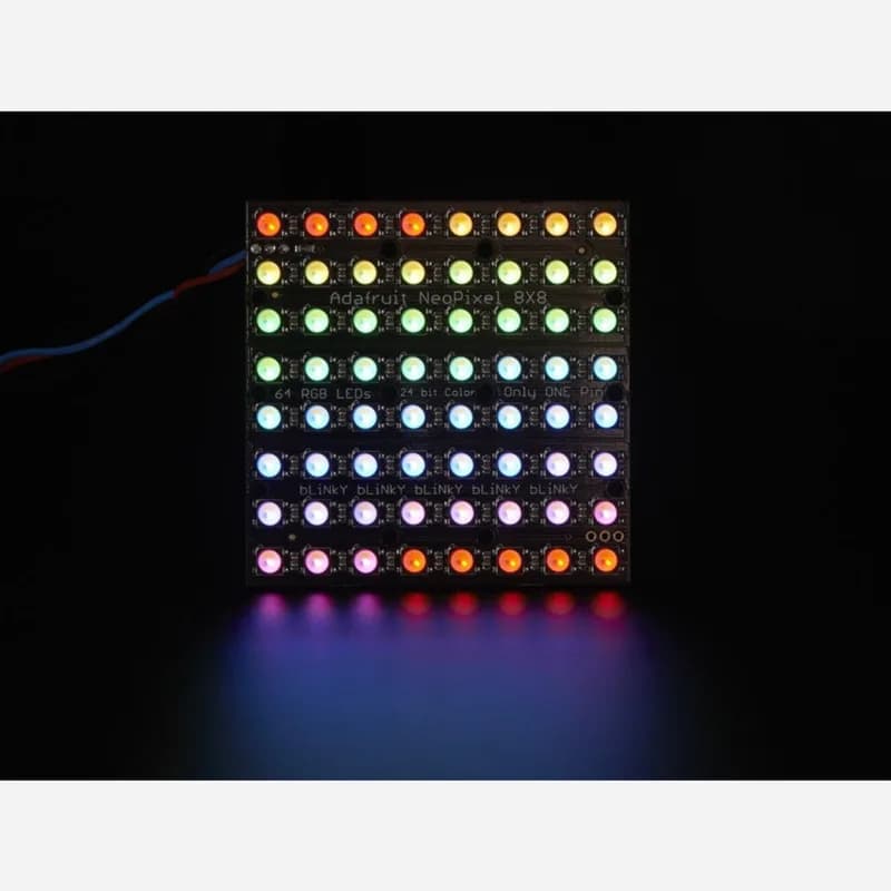 Adafruit NeoPixel NeoMatrix - 64 RGBW - Теплый белый - ~3000K