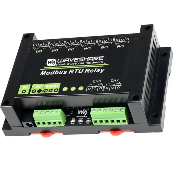 Waveshare Modbus RTU 8-канальный релейный модуль RS485
