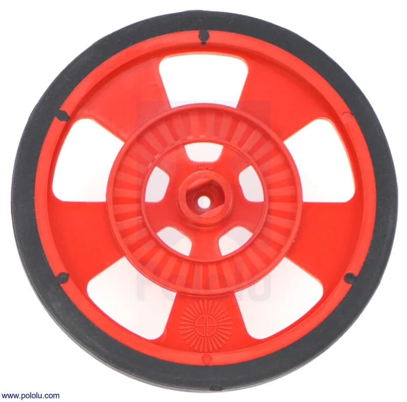 Колесо Solarbotics GMPW-R RED с полосками энкодера, силиконовая шина