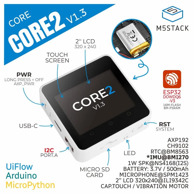 M5Stack Core2 v1.3