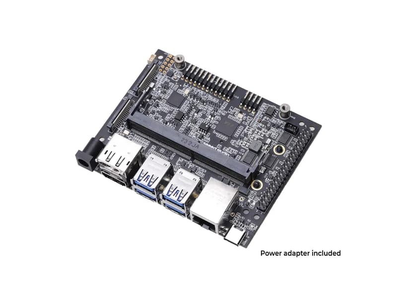 reComputer J202 — несущая плата для Jetson Nano/Xavier NX/TX2 NX, с 4xUSB, M.2 Key M, E того же размера, что и несущая плата NVIDIA Jetson Xavier NX Dev Kit (адаптер питания входит в комплект)