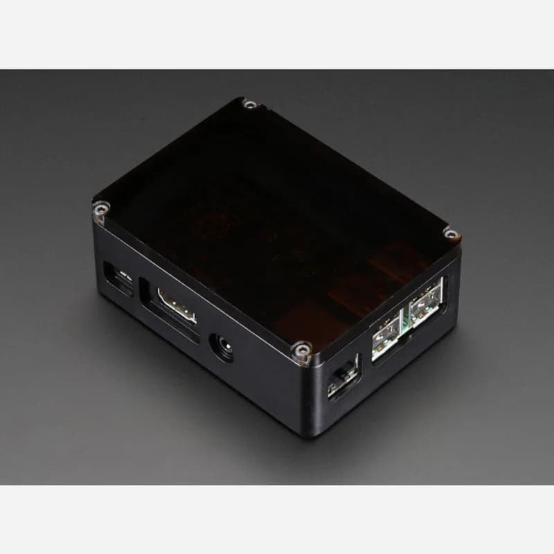Черный чехол Anidees с дымчатым верхом для Raspberry Pi B+/Pi 2/Pi 3