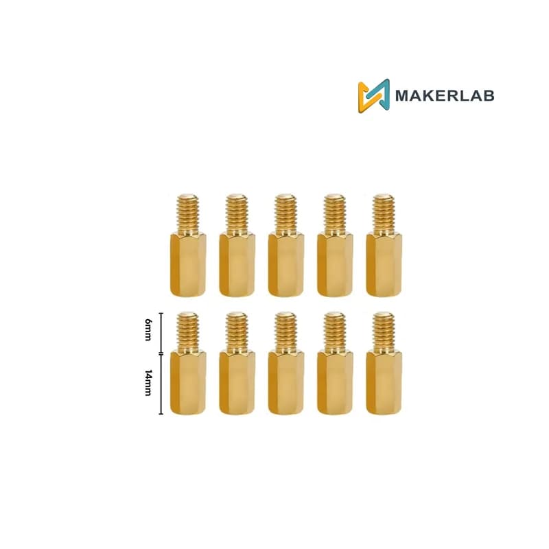 10 шт. Латунная стойка «папа-мама» m3x14+6