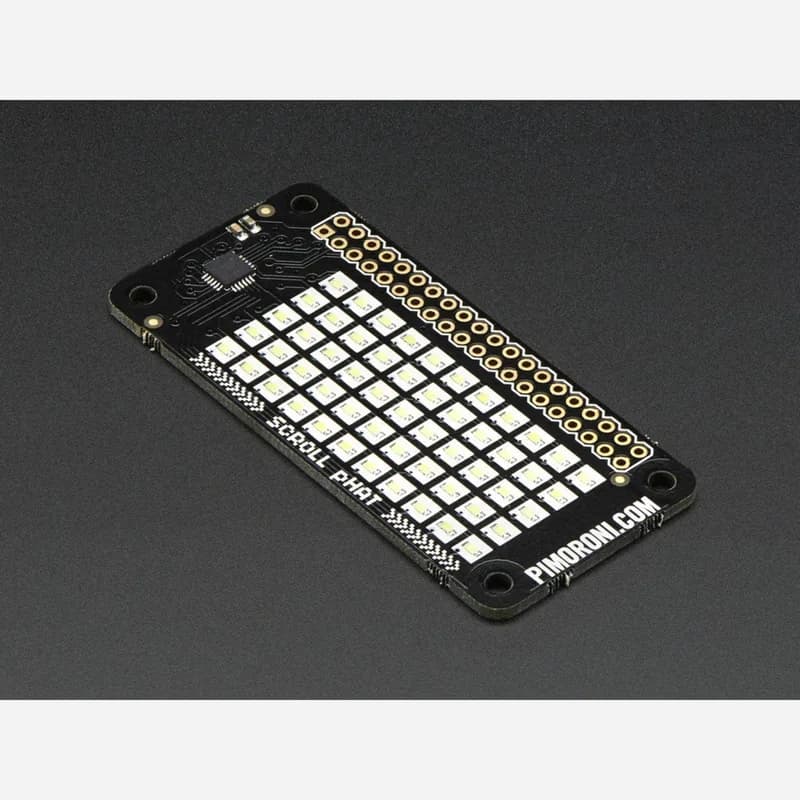 Pimoroni Scroll pHAT - Светодиодная матрица 11x5 для Raspberry Pi Zero