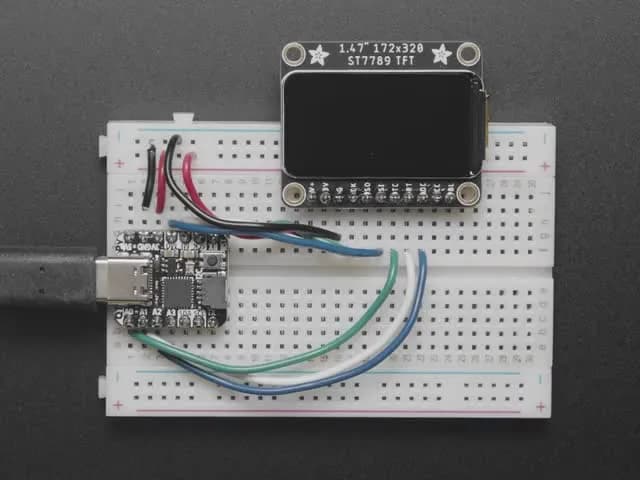 Adafruit 1,47 дюйма, 320x172, круглый, прямоугольный цветной IPS TFT-дисплей