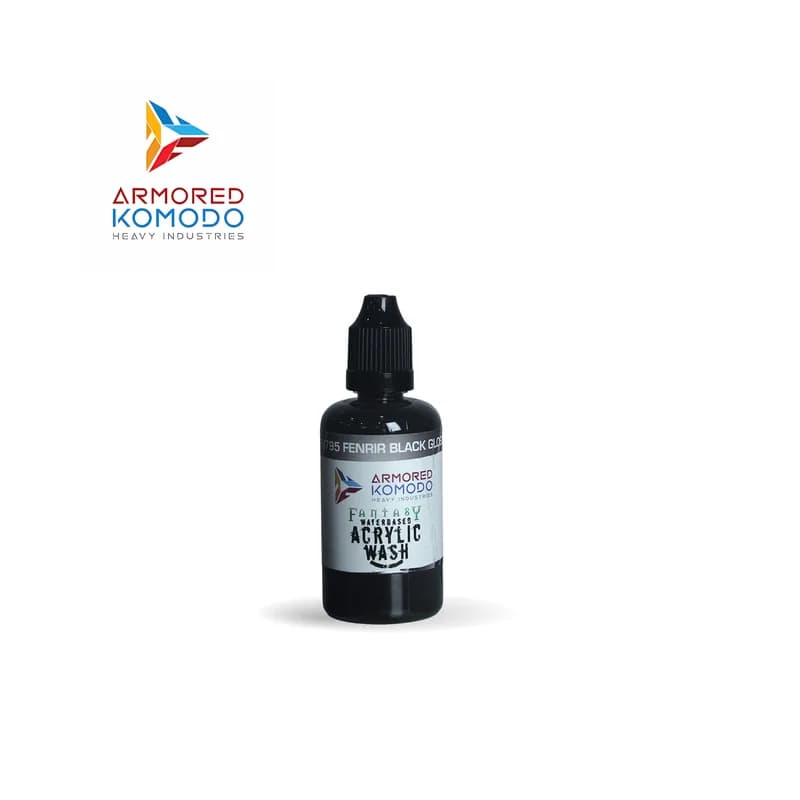 Arkom Акриловый фенрир на водной основе Fenrir Black Gloss Fantasy Wash 50 мл PH795