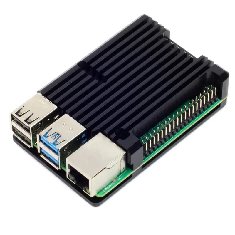 Алюминиевый корпус для Raspberry Pi 4 – Schwarz