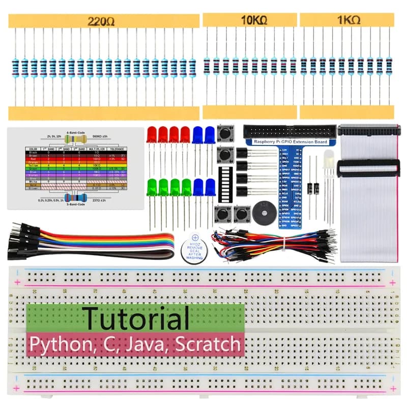 Базовый стартовый комплект Freenove для Raspberry Pi 5 4 B 3 B+ 400 Zero 2 W, подробное руководство на 383 страницы, код обработки Java Scratch на Python C, 146 элементов, 48 проектов