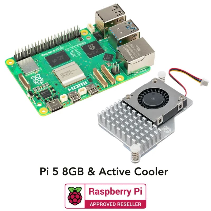 Pakronics® Raspberry Pi® 5 8 ГБ с активным охлаждением