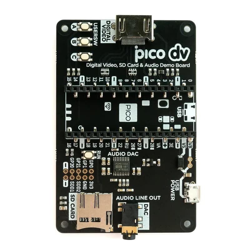 Демонстрационная база Pimoroni Pico DV —