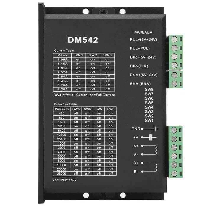 DM542 Цифровой драйвер шагового двигателя для контроллера драйверов ЧПУ Аксессуары для 3D-принтеров