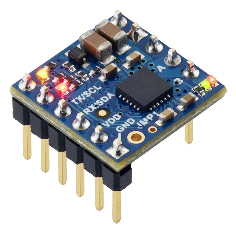 Контроллер двигателя Motoron M1T256 с одним I²C (припаянные контакты)