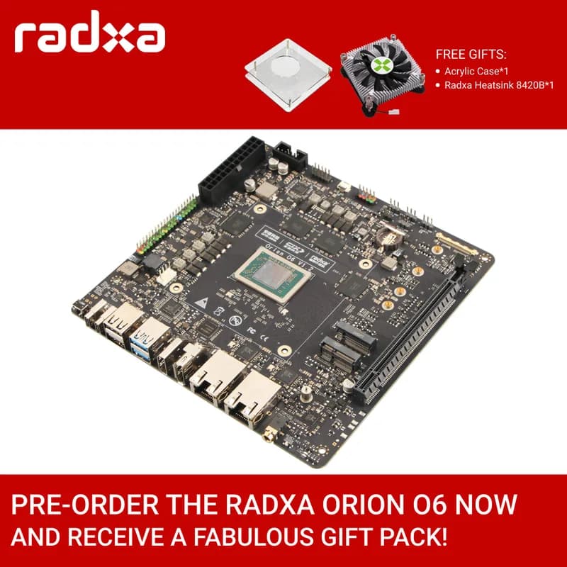 Radxa Orion O6 — первая в мире материнская плата ARM V9 с открытым исходным кодом