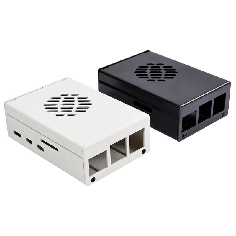 Металлический корпус Raspberry Pi 5 с охлаждающим вентилятором с ШИМ