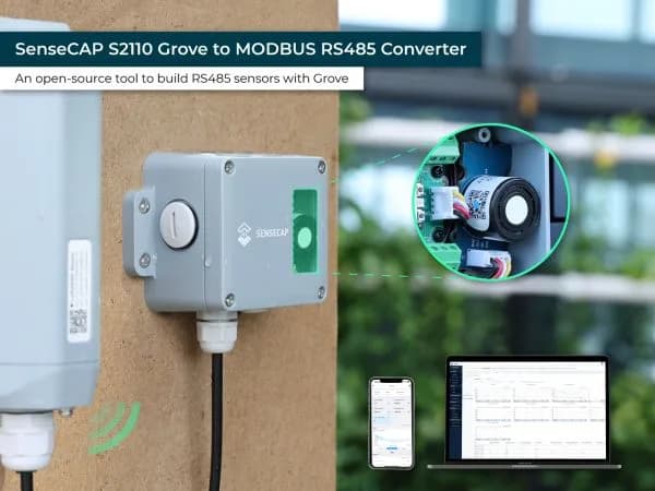 Конвертер SenseCAP S2110 Grove в MODBUS RS485, инструмент с открытым исходным кодом для создания датчиков RS485 с помощью Grove