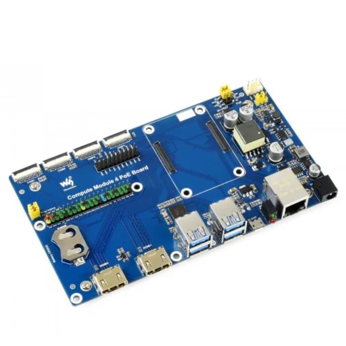 Вычислительный модуль Waveshare Raspberry Pi, 4 платы ввода-вывода с функцией PoE