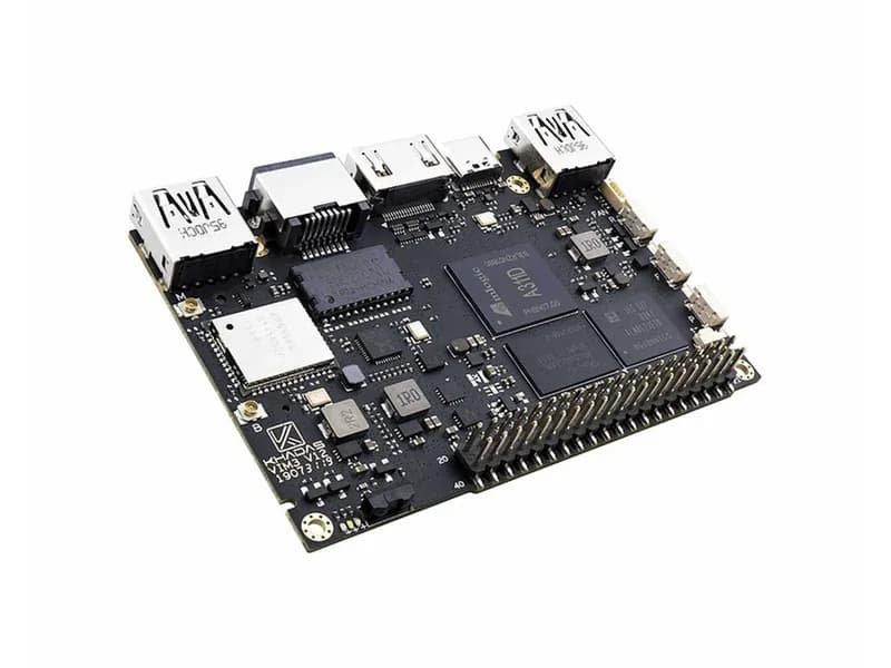 Khadas VIM3 Pro SBC — A311D SoC с 5 TOPS NPU, 4 ГБ ОЗУ, 32 ГБ eMMC, двойным дисплеем, двойной камерой, SSD через m.2, Wi-Fi/Bluetooth 5.0