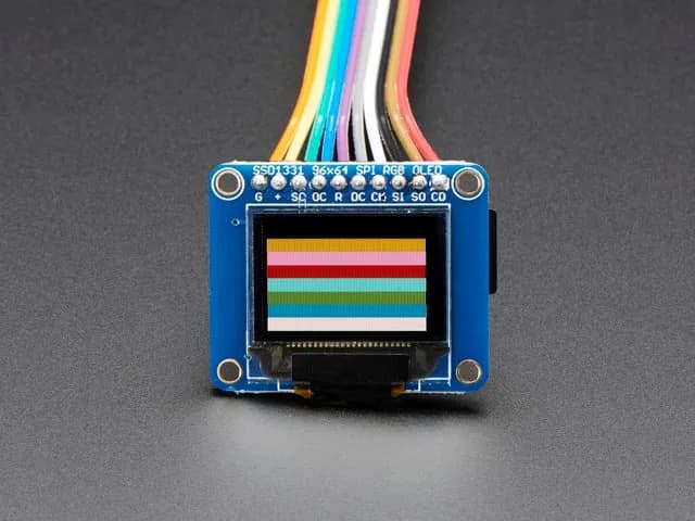 Коммутационная плата OLED — 16-битный цвет, 0,96 дюйма, с держателем microSD