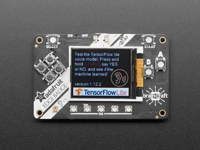 Adafruit EdgeBadge — TensorFlow Lite для микроконтроллеров