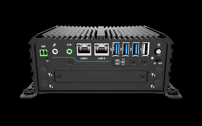 RCO-1000-ASL-20 Fanless Mini Computer with Intel® Atom® x7433RE/x7835RE Processors, 1x DP, 1x HDMI, 4x USB, 1x 2.5" SATA