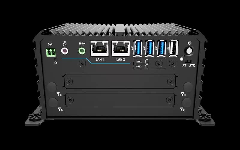 RCO-1000-ASL-30 Fanless Mini Computer with Intel® Atom® x7433RE/x7835RE Processors, 1x DP, 1x HDMI, 4x USB, 1x 2.5" SATA
