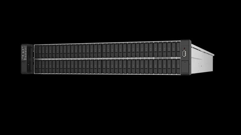 FlacheSAN2N108M-UN 2U with 108x hot-swappable Intel® EDSFF (E1.L) NVMe SSD bays