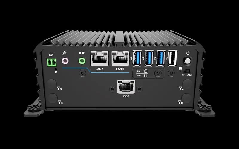 RCO-1000-ASL-20-OOB Fanless Mini Computer with Intel® Atom® x7433RE/x7835RE Processors, 1x DP, 1x HDMI, 4x USB, 1x 2.5"